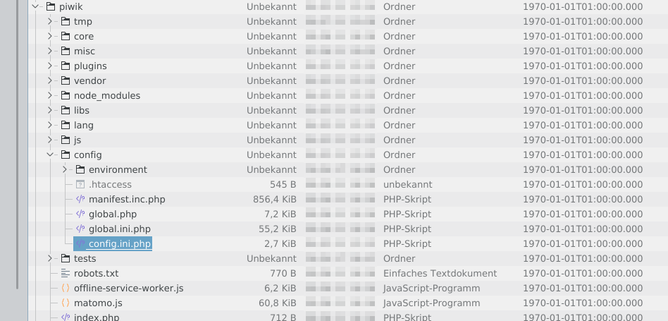 Datenbankpasswort von Piwik bzw. Matomo vergessen?
